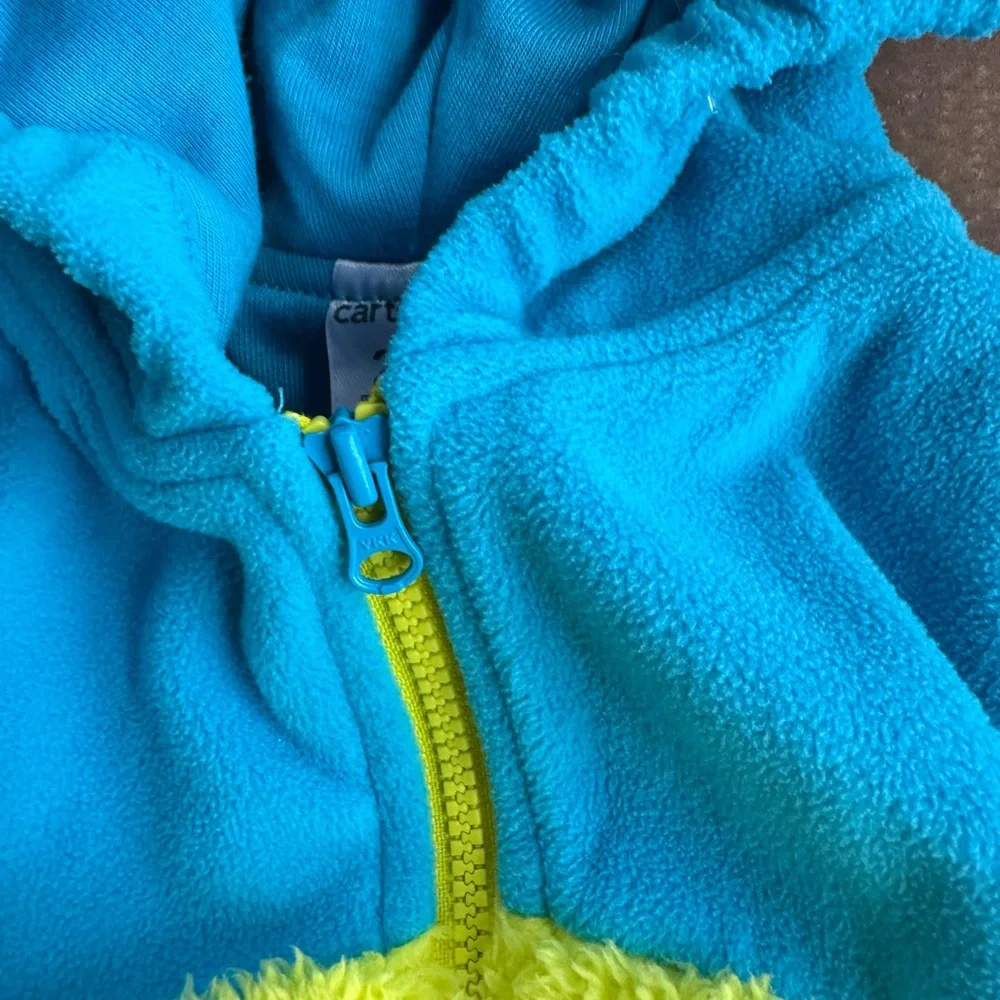 Carters Blue and Yellow monster Costume Hoodie size 24 month